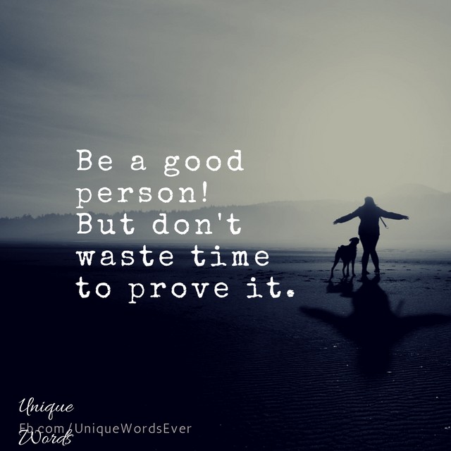 be e good person