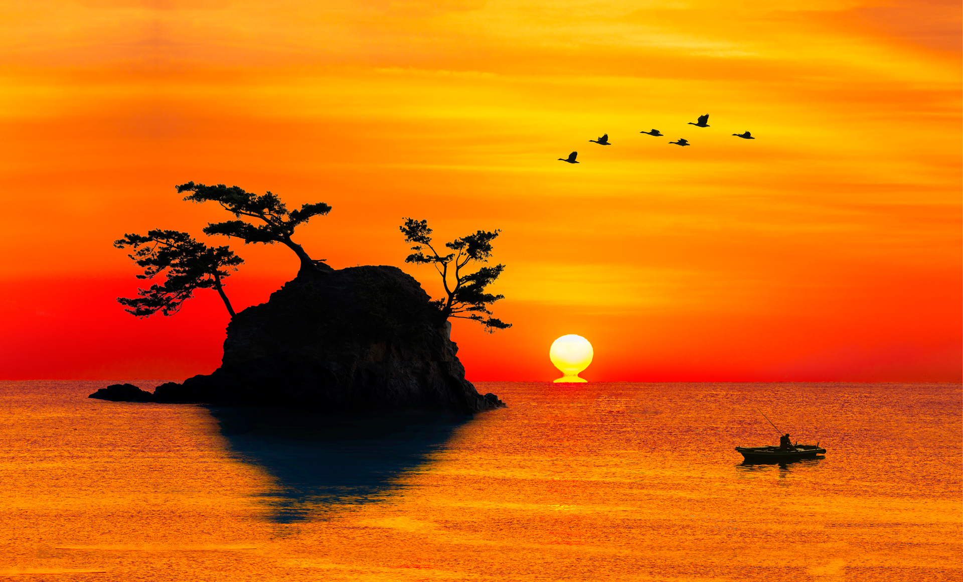 A Flaming sunset