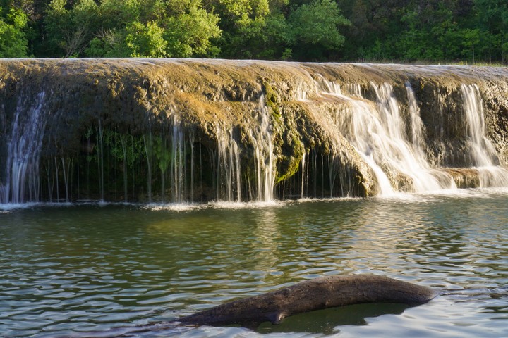 waterfalls before sunset