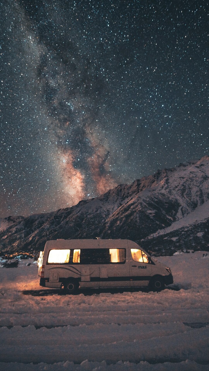 chill under the sky filled with stars