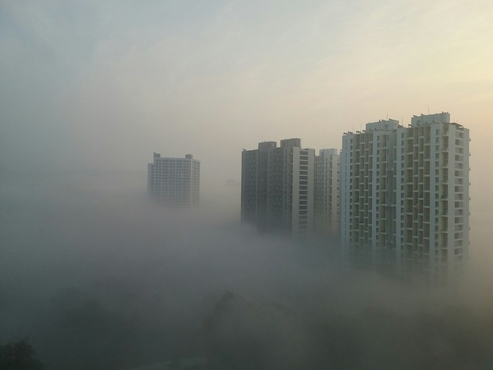 In the clouds