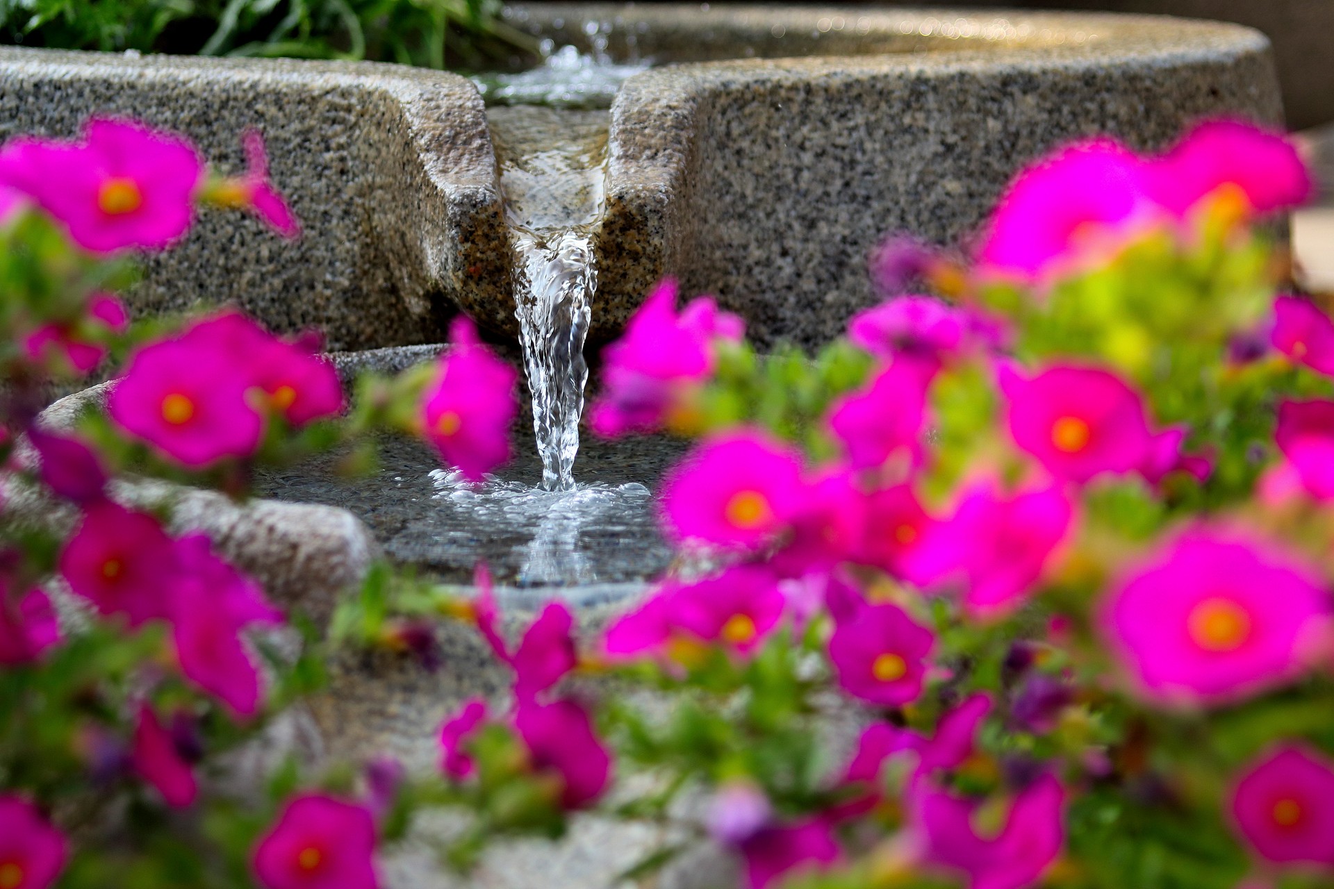 Flowing water
