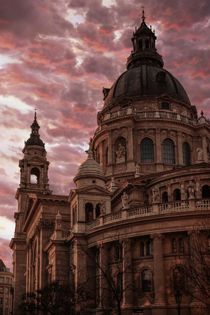 Beautiful sunset in Budapest