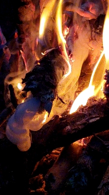 smoke and fire