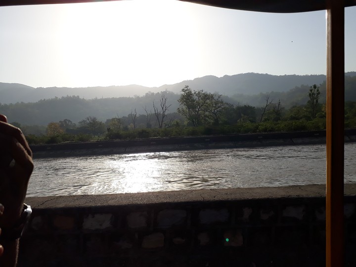 combination of mauntain cloud and river