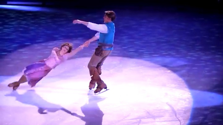 Rapunzel and eugene ice skater