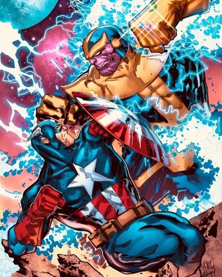 Thanos vs Captain America