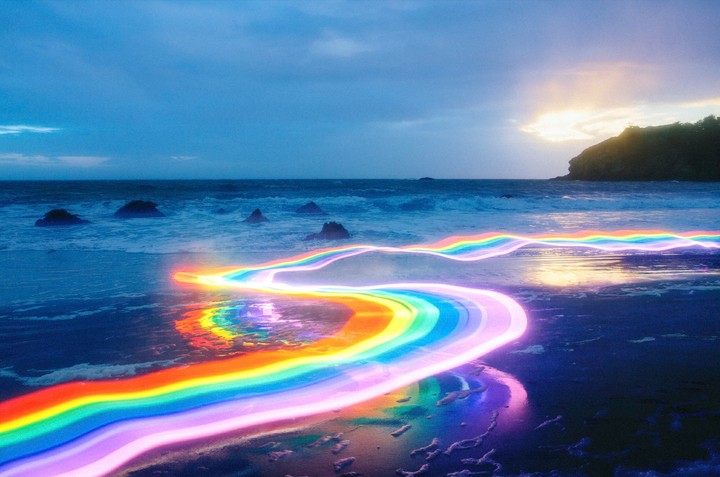 rainbow water