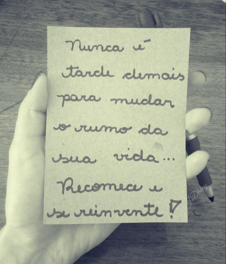 Nunca é tarde