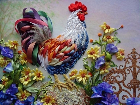 silk embroidered