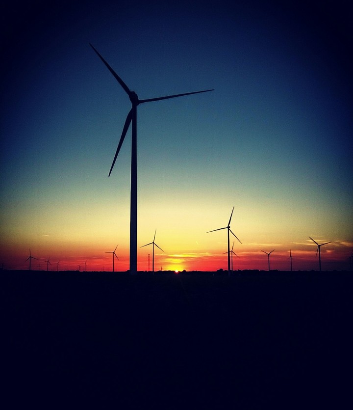 Windy sunset