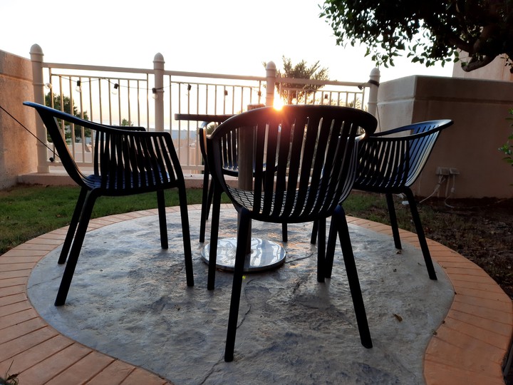 Sunrise over a coffee table