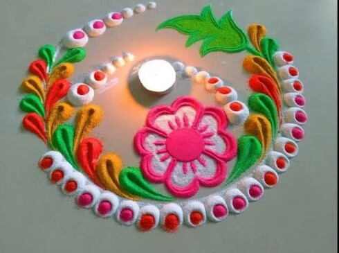 *Nice rangoli*