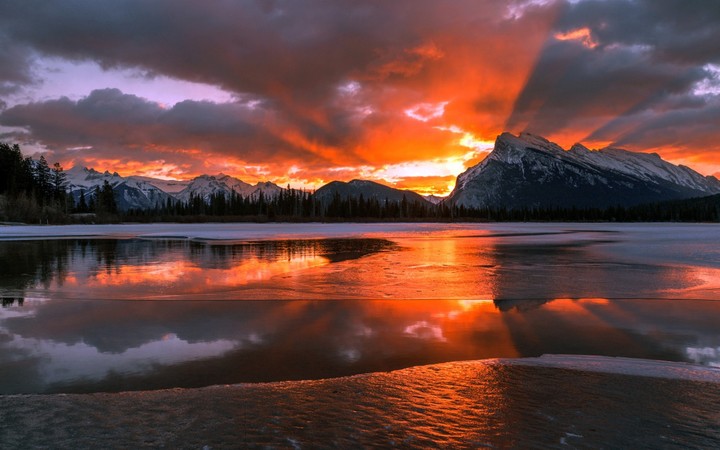 Canada Alberta Banff National Park Sunrise