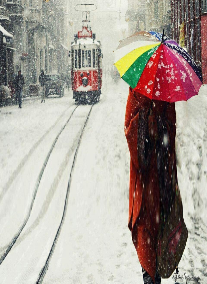 walking in snow.....