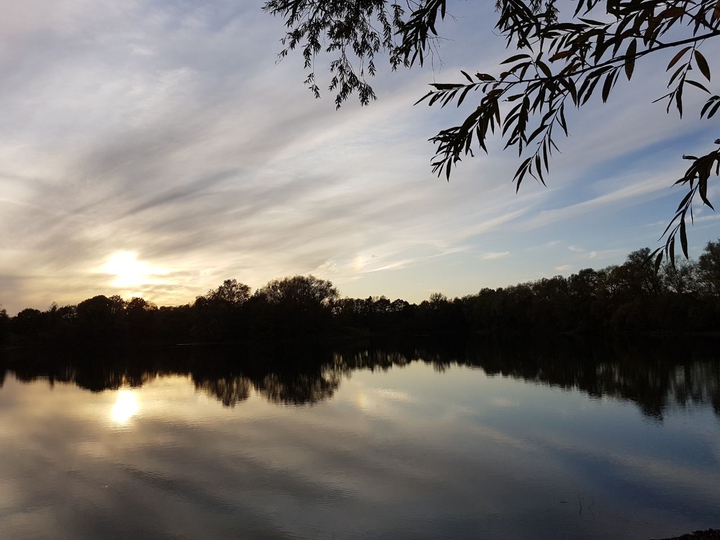 sunset at lake