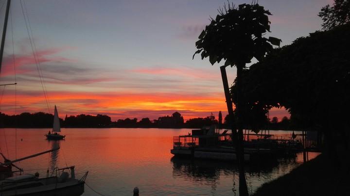 Fabulous sunset in Tata, Hungary