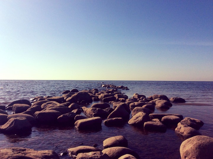 Thoughts sitting on a rock