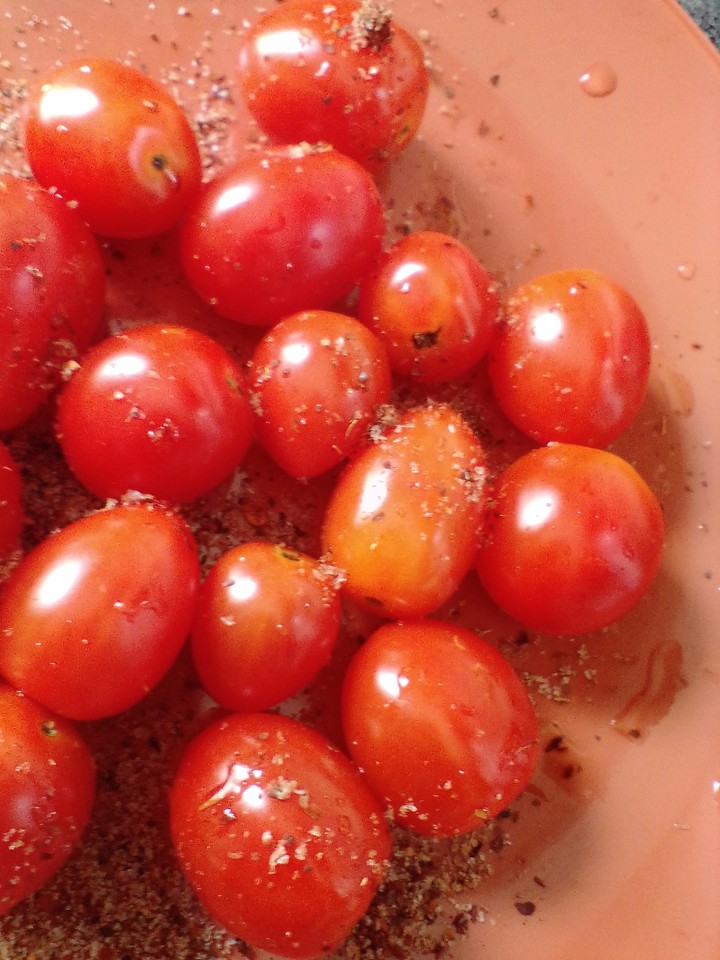 Salt chillies + Queen tomatoes