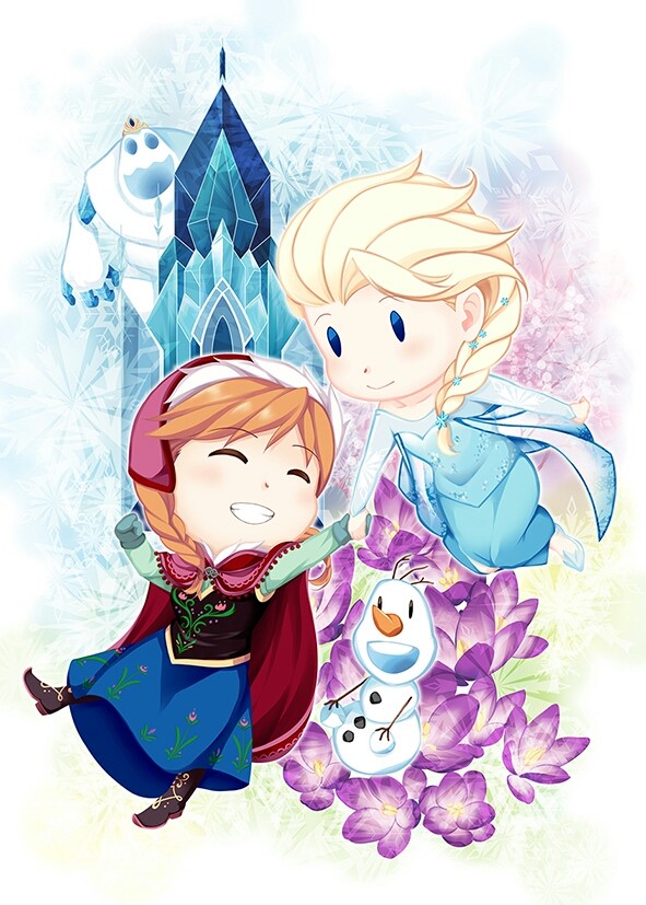 Anna, Elsa and Olaf