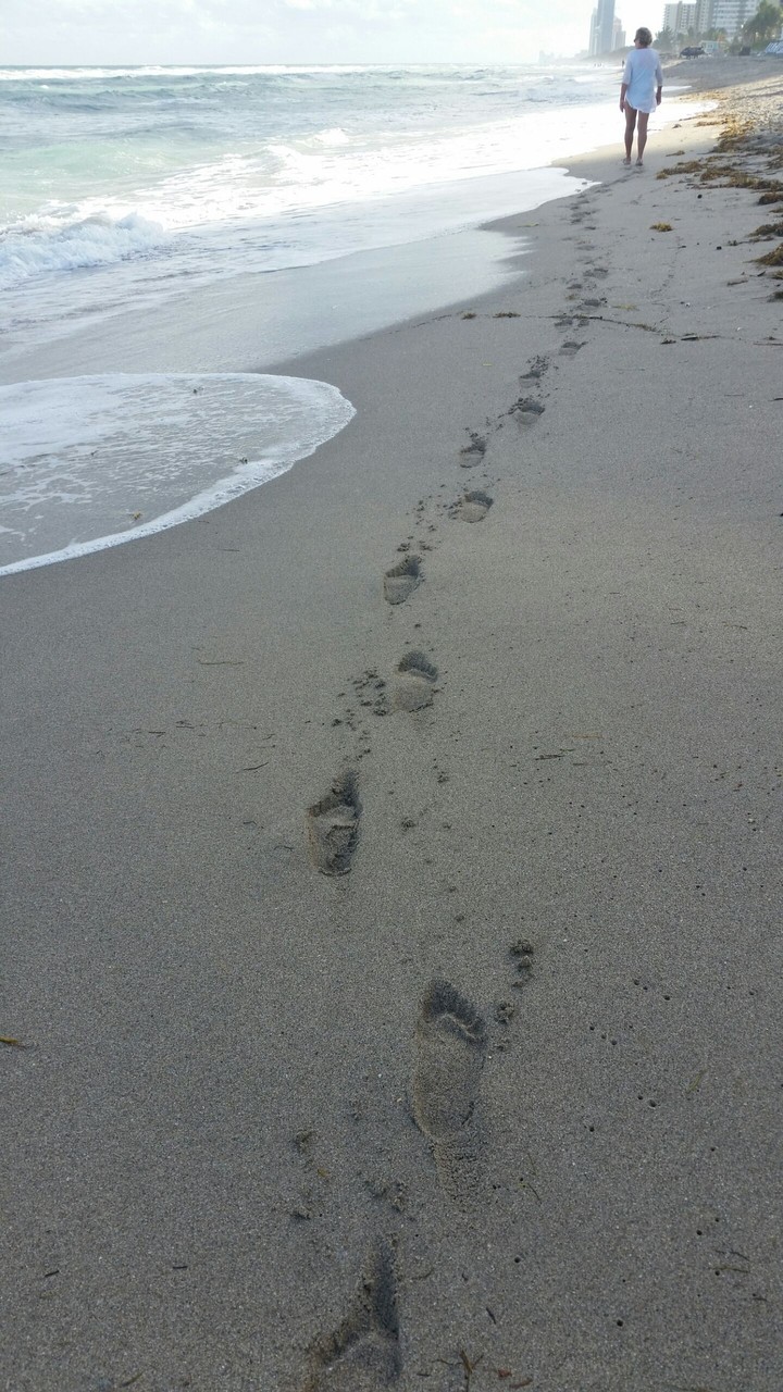 a walk along the beach