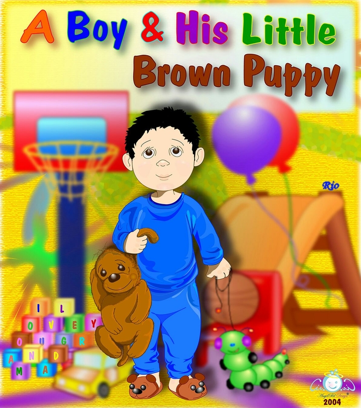 A Boy and His Little Brown Puppy