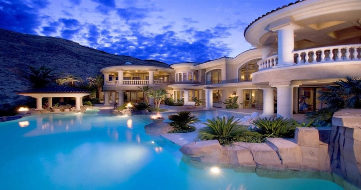 mansion with massive pool