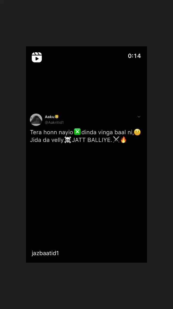 tera honn naiyo dinda vinga baal ni❤️