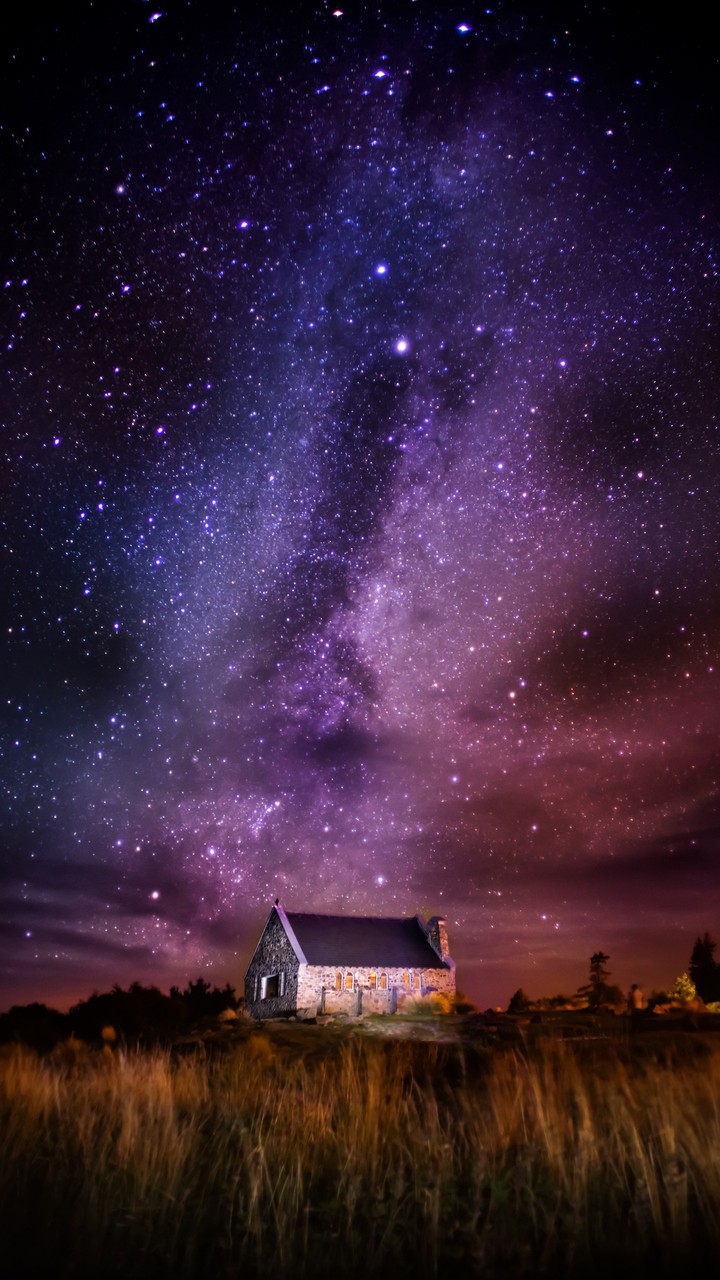 fonds d'écran night, barn