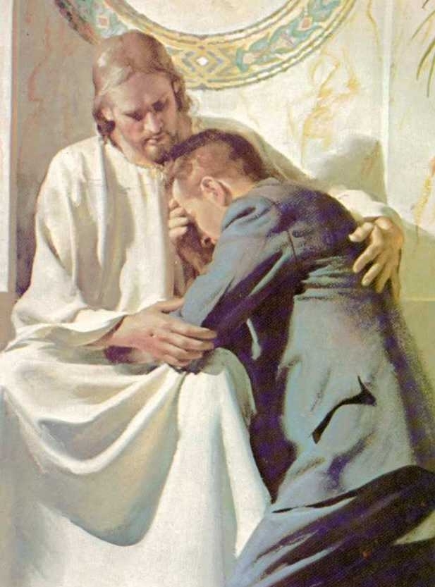 Jesús perdona al hombre.