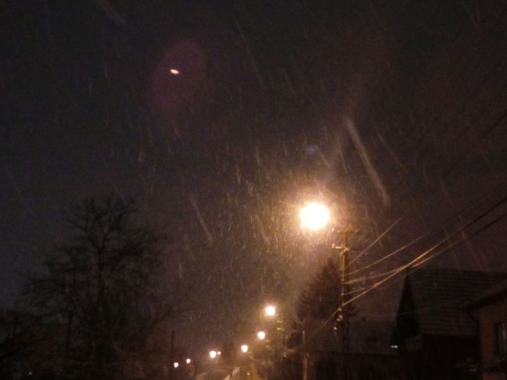 snow in the night