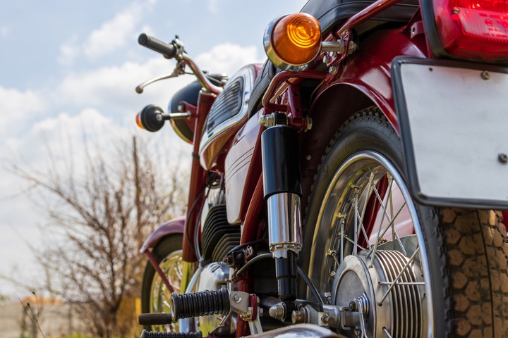 Restored old motorcycle JAWA