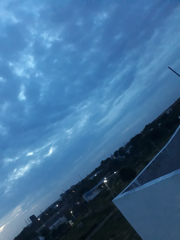 a cloudy evening
