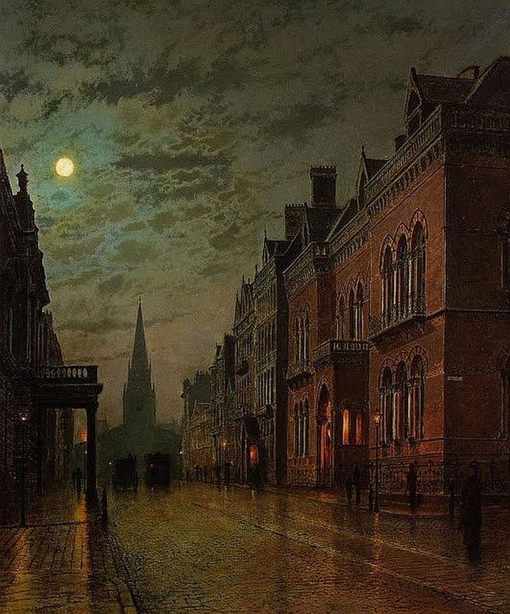 night in the town