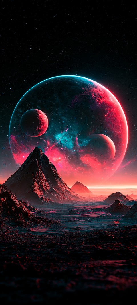 moon, planet壁纸