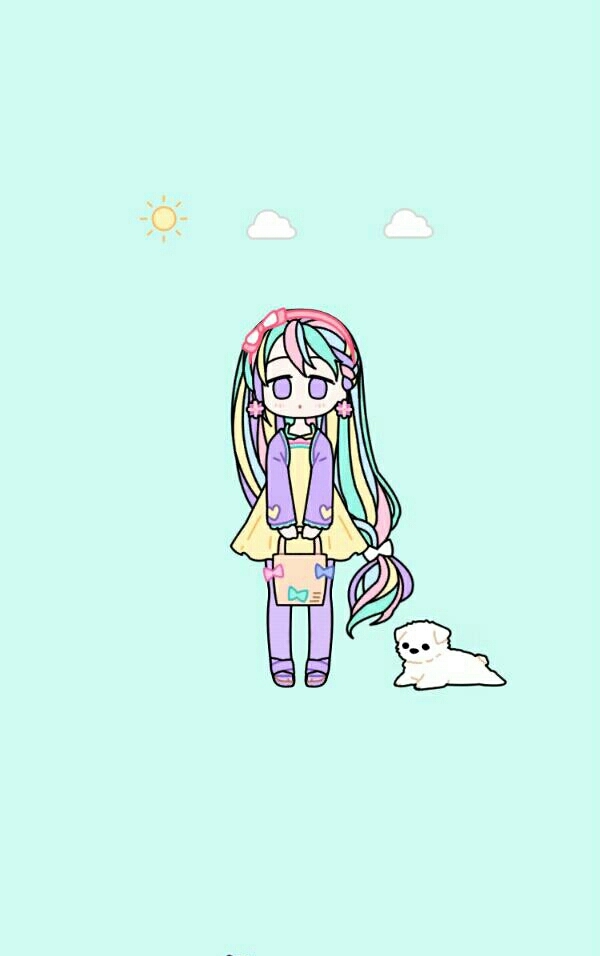 menina cor pastel