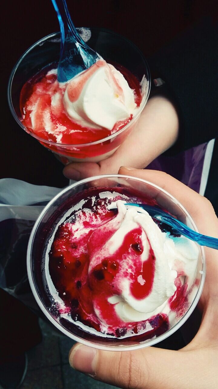 enjoying ice cream with my best friend...
