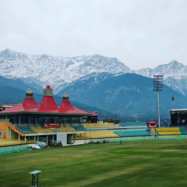 cricket stadium at mountains