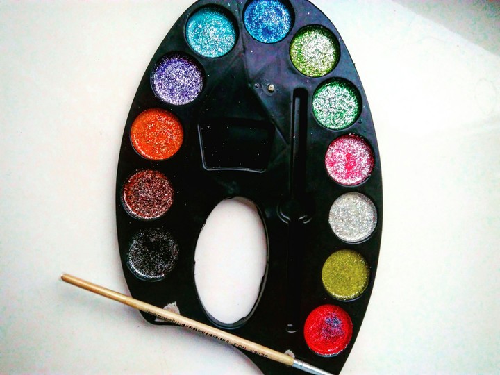 paint, autumn, color, sequins,