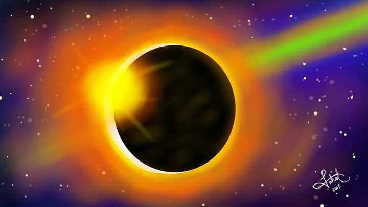 Solar Eclipse Digital Art by Fahad B