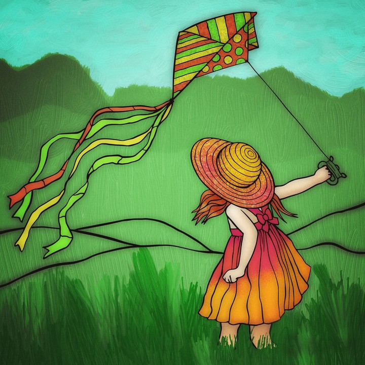 Girl with a kite