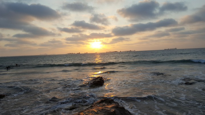 atardecer costero