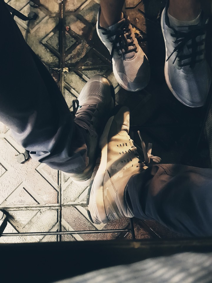 The shoes are talking