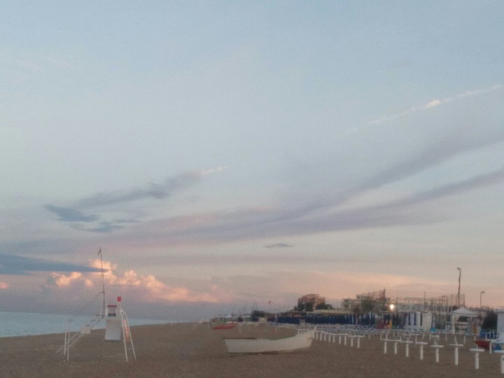 spiaggia al tramonto, Conero