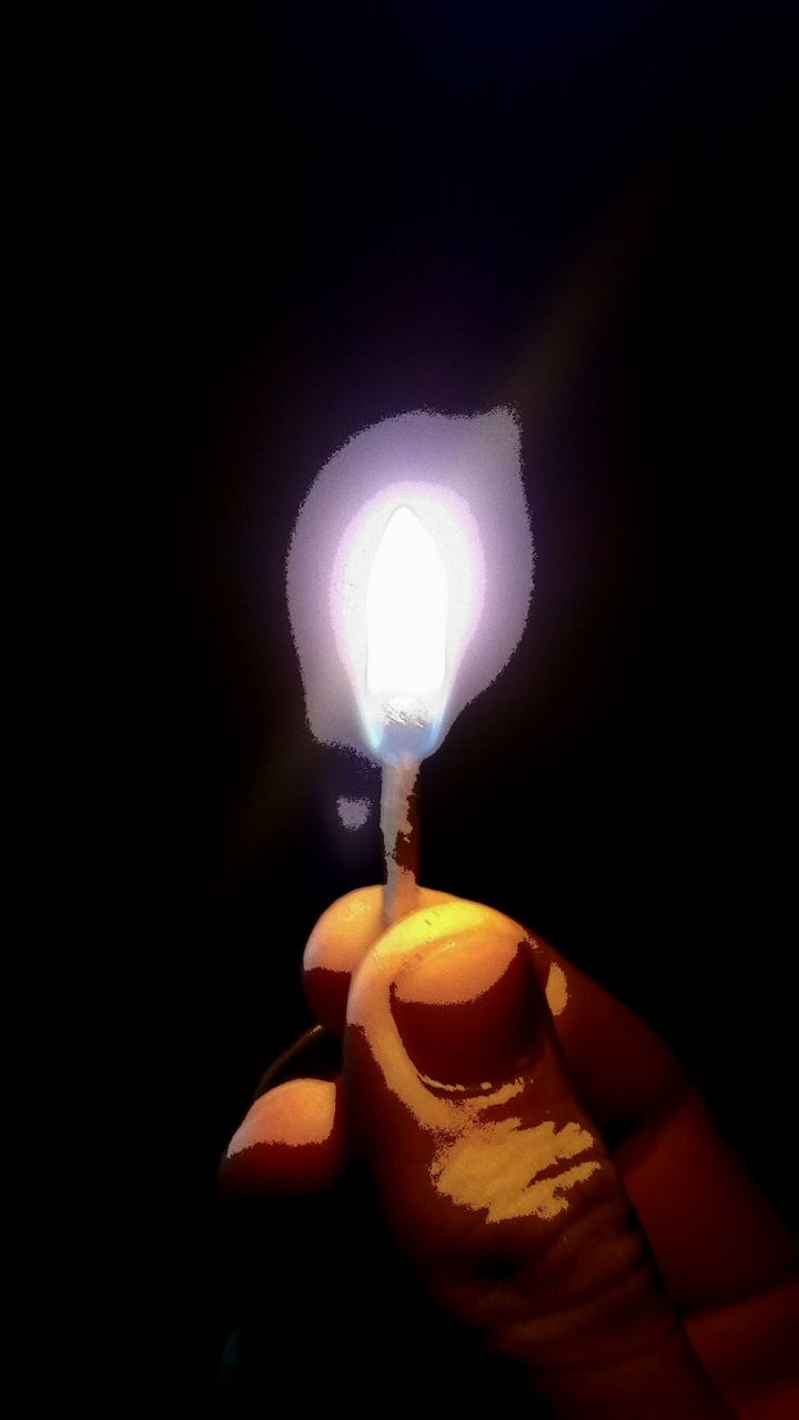 Matches in the dark.