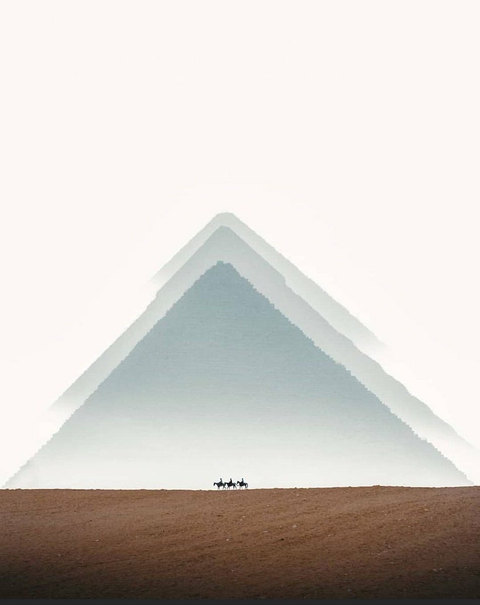 The Real Photo of The Giza pyramid complex - Egypt