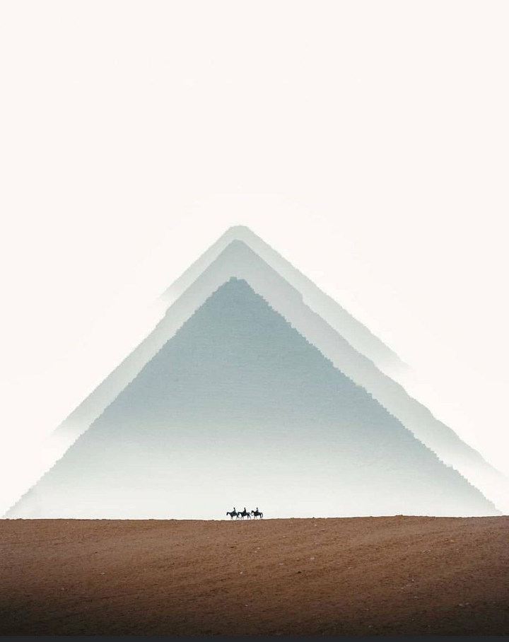 The Real Photo of The Giza pyramid complex - Egypt