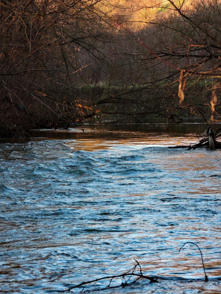sun and river