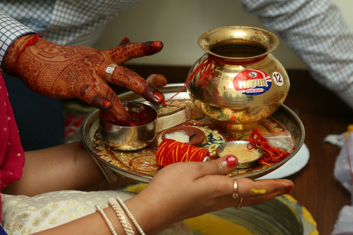 Groom is doing its rituals before marriage