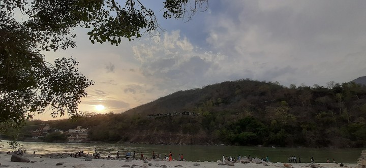 sunset in Rishikesh